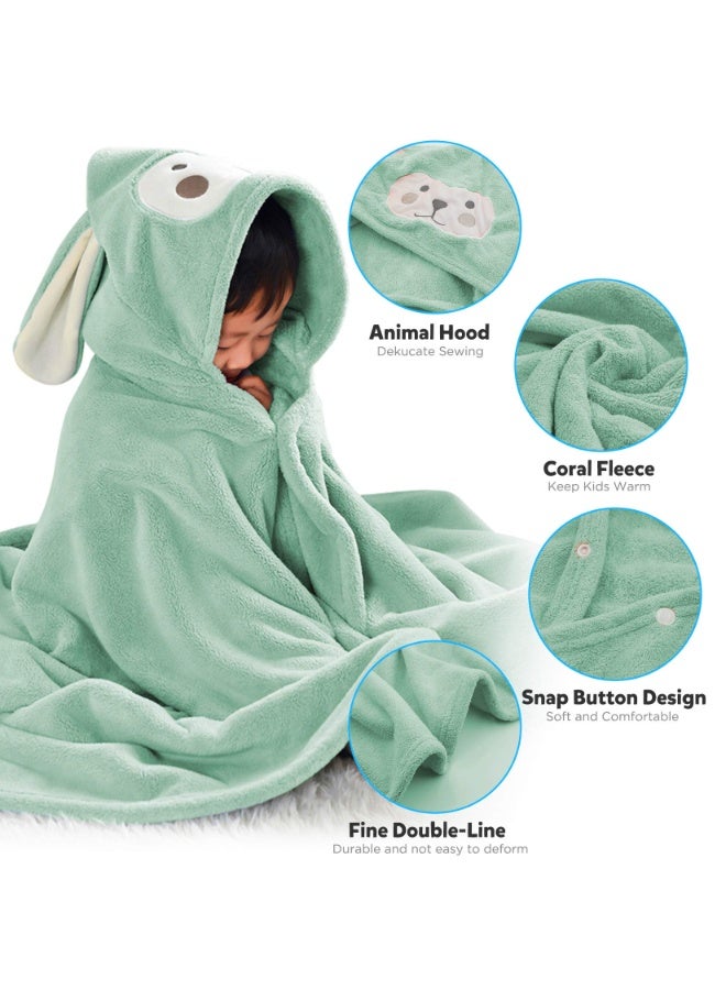 Children's Hooded Coral Fleece Towel, Super Absorbent Quick Dry Cartoon Cape, 70x140 cm - Image 2