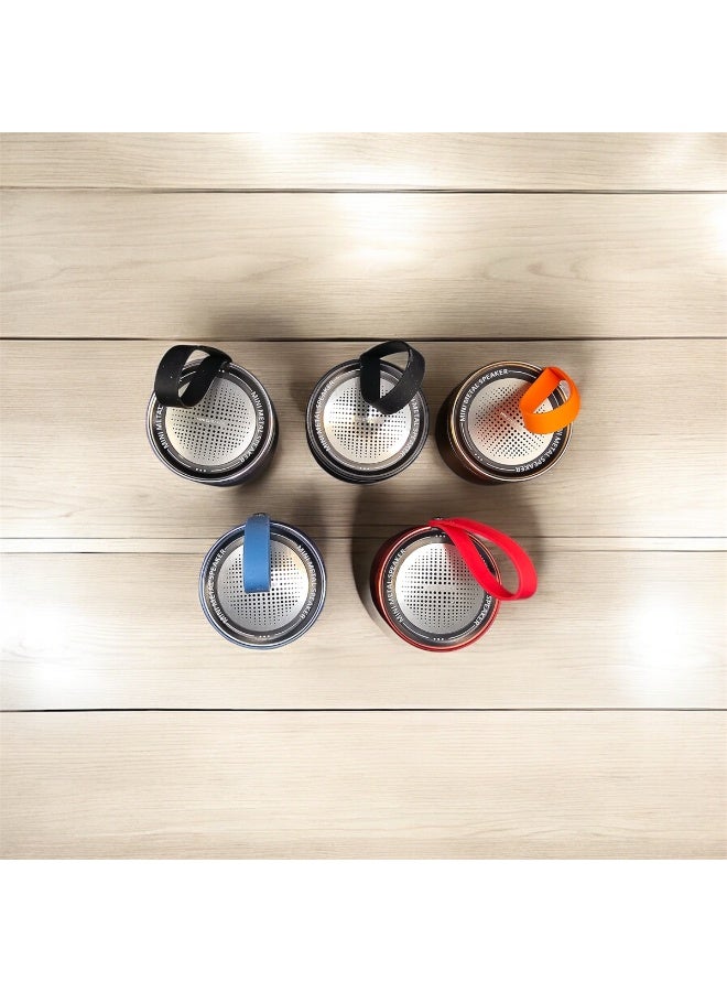 Mini Metal Bluetooth Speaker with LED Light and Carrying Strap - Image 4