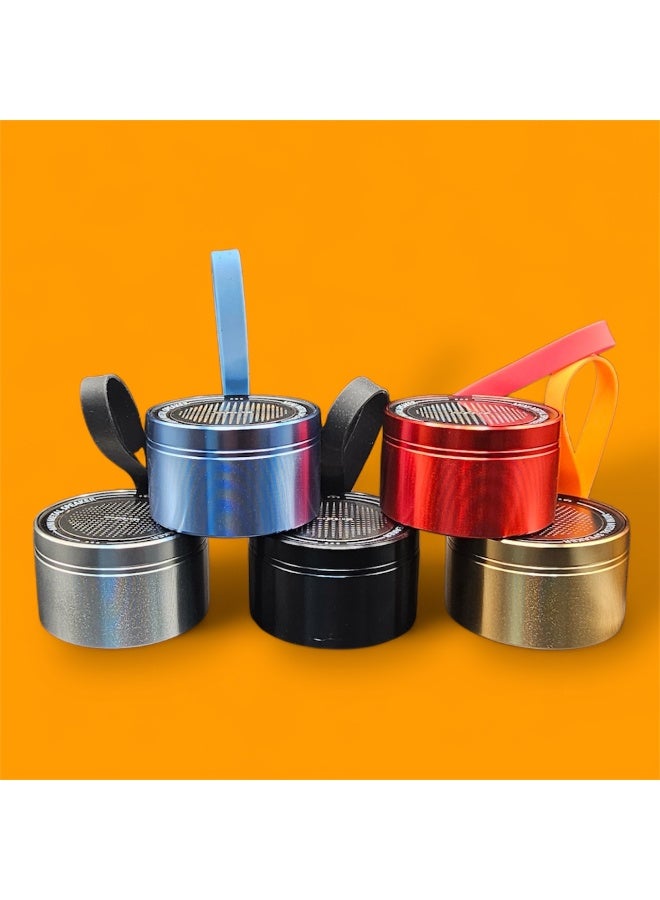 Mini Metal Bluetooth Speaker with LED Light and Carrying Strap - Image 2