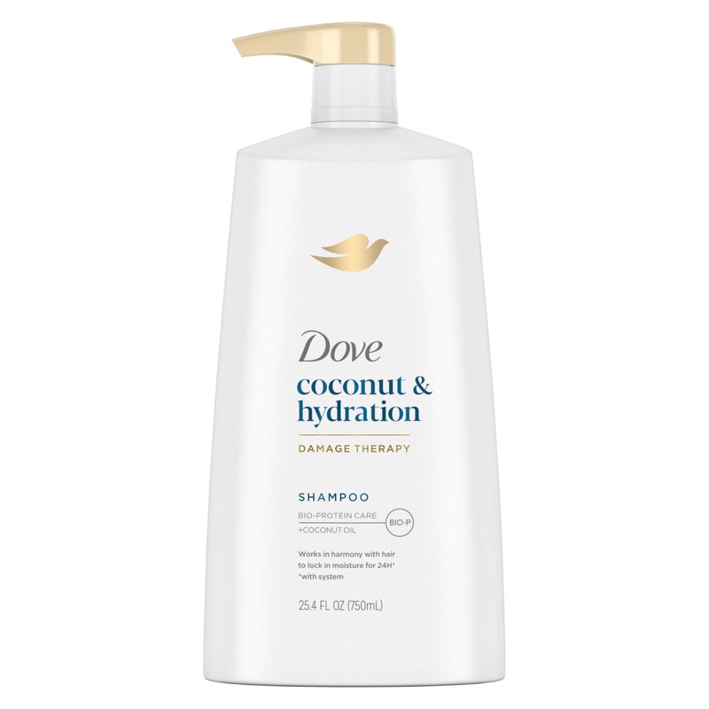 Dove Ultra Care Shampoo Coconut and Hydration for Dry Hair Shampoo with Oil Blend of Coconut, Jojoba & Sweet Almond 25.4 oz - Image 1