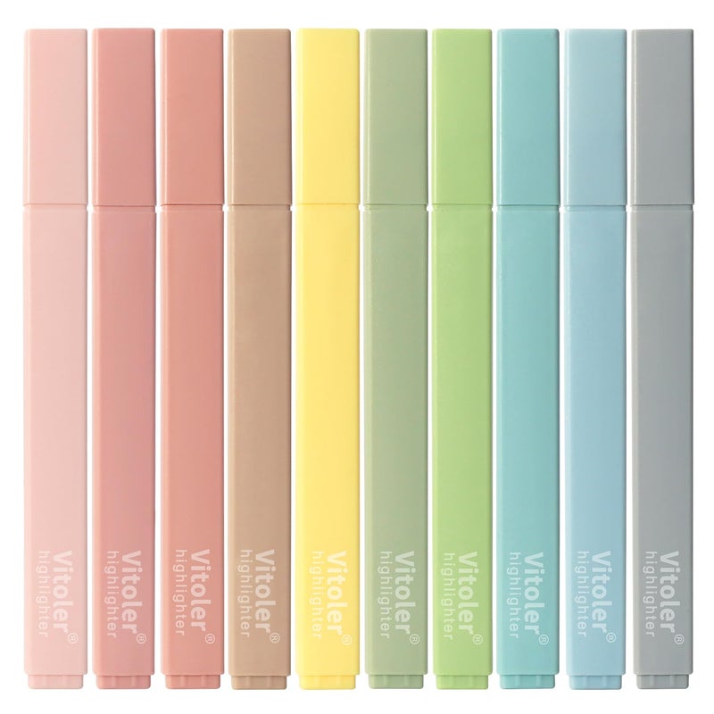 Piochoo Highlighters Assorted Colors,10Pcs Bible Highlighters and Pens No Bleed, Assorted Colors, Pastel Set, Cute Marker Pens for School Journaling - Image 1