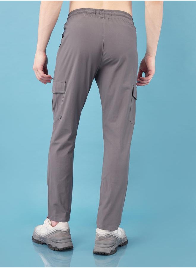 Technosport - Solid Relaxed Fit Cargo Trackpants with Duracool+ by Styli - Image 1