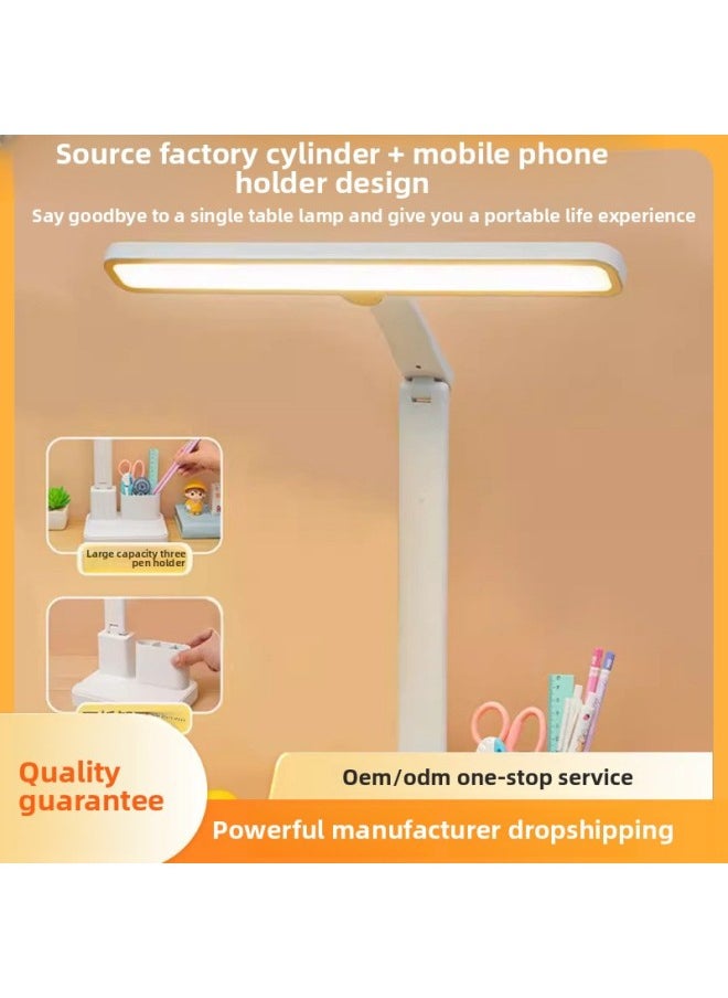 Generic - Desk Lamp For Eye Protection Learning Aa-class Student Children's Desk Writing Reading Anti-myopia Bedside Lamp Super Bright Lamp Beads-Specifications:Protect Vision 6000 Power Storage  + 1.5m Wires - Image 1
