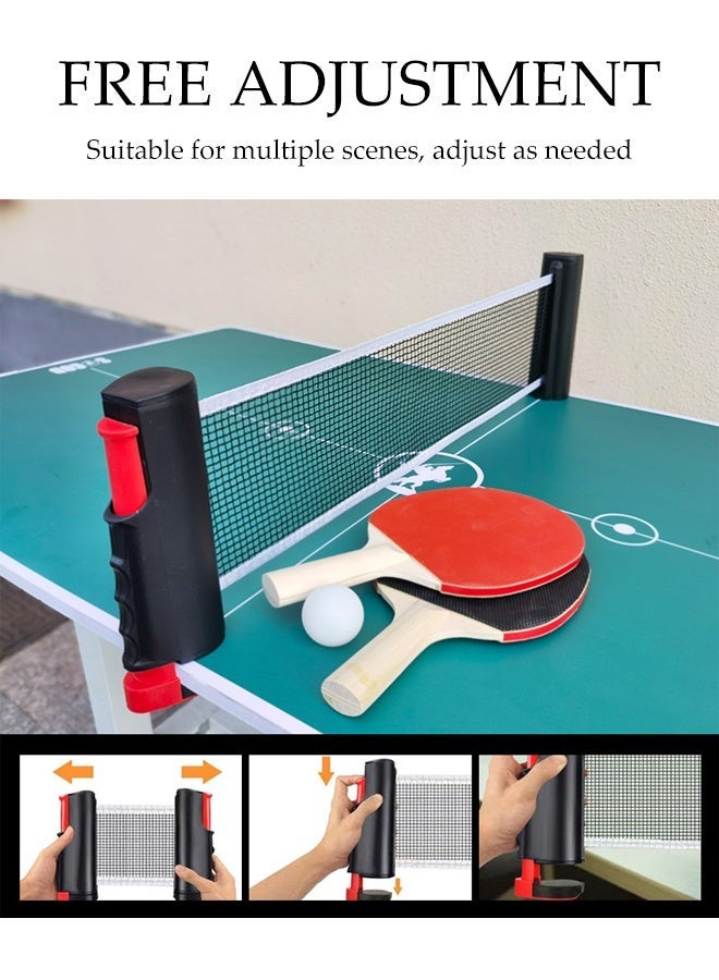 DUNISO Ping Pong Paddle Set,All in One Ping Pong Kit,Portable Table Tennis Set with Retractable Net,Rackets,Balls and Carry Bag,Suitable for Indoor and Outdoor Family Games,Gift for Boy and Girl - Image 4