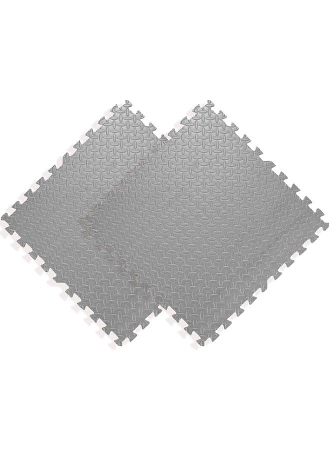 JCB CHIC EVA Foam Mats  2 Pcs 60cmx60cmx2.5cm Foam Baby Play Mat Soft Gym Home Exercise Kids Play Baby Crawling Workout Mat Garage Floor Tiles Indoor Outdoor Fitness(Grey) - Image 1