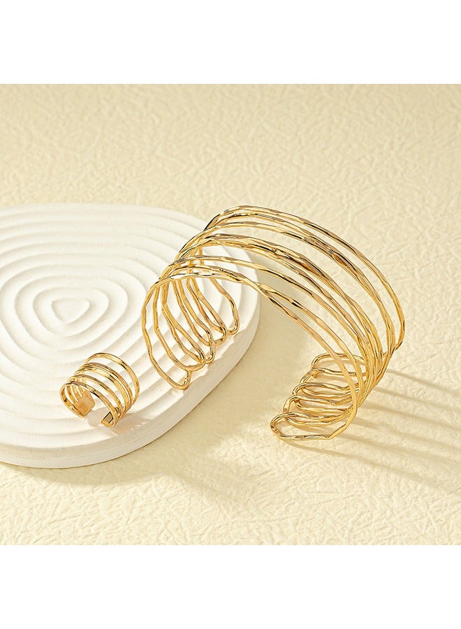 Zeemey 18k Gold Layered Bracelet and Ring for Women - Image 3