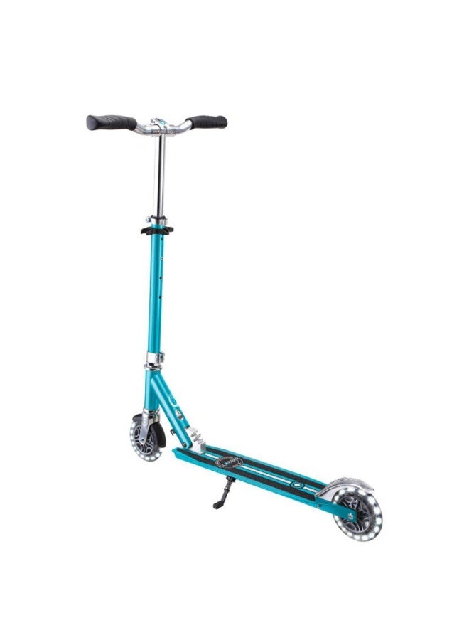 Globber Flow Element Lights Foldable 2-Wheel Kick Scooter (Aqua) - Image 1