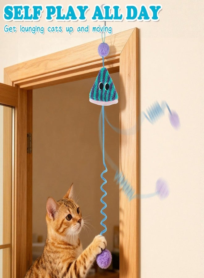 oyeftp Spring Parachute Cat Toys for Indoor Cats, Interactive Door Hanging Cat Toys for Bored Indoor Adult Cats, Retractable Teaser Toy, Hanging Interactive Toys for Cat Kitten Play Chase Exercise - Image 5