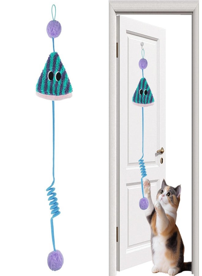 oyeftp Spring Parachute Cat Toys for Indoor Cats, Interactive Door Hanging Cat Toys for Bored Indoor Adult Cats, Retractable Teaser Toy, Hanging Interactive Toys for Cat Kitten Play Chase Exercise - Image 1