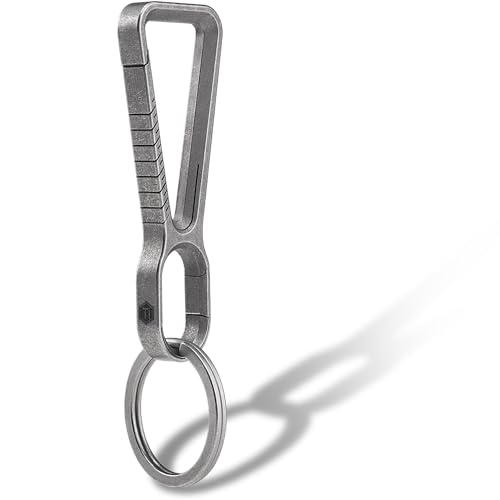 KeyUnity KD01 Titanium Carabiner Keychain Clip, Quick Release EDC Key Ring Clasp for Men & Women - Image 1
