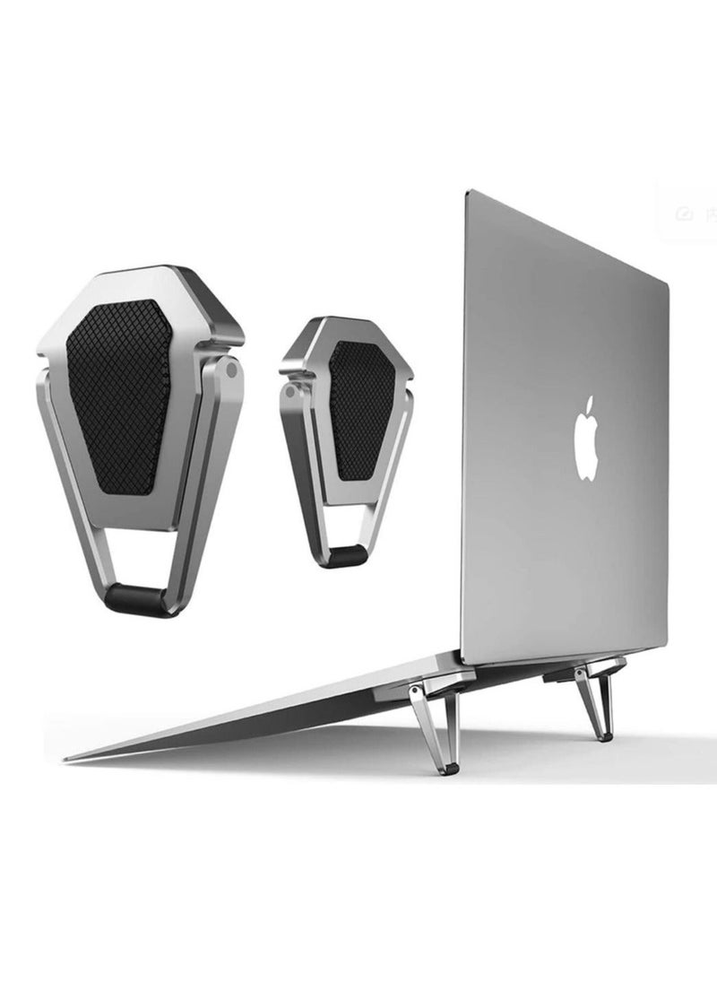 2-Pack Portable Invisible Laptop StandMini Alu minum Cooling Pad,Computer Keyboard Mount Kickstand,Ergonomic Lightweight Laptop Desk Stand for MacBook Pro/Air, Lenovo,12-17 Inches - Image 1