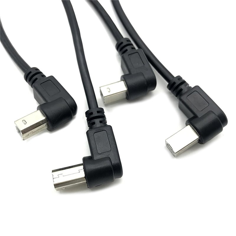 USB 2.0 A Male to USB-B Male 90 Degree Right Angle Printer Short Extension Cable for Printer, Scanner, Mobile HDD and More(0.5M,USB Down) - Image 3