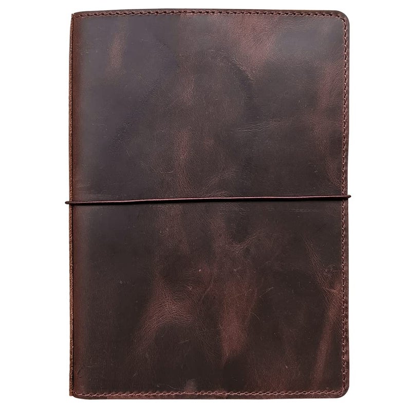 newestor Travelers Notebook Cover with Inner Pockets, Card Slots and Pen Holder, A5 Size, Dark Brown  - Image 1