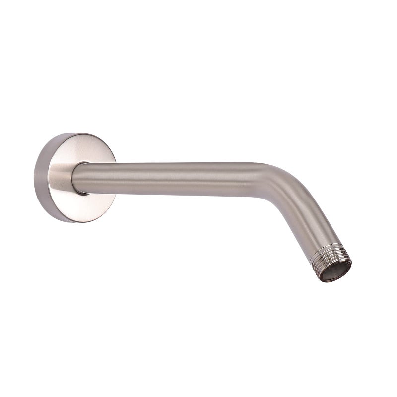 HarJue Shower Arm with Flange and Teflon Tape Wall Mounted Shower Pipe 304 Stainless Steel Extension Arm for Fixed Shower Head Handheld 10 Inch Brushed Nickel