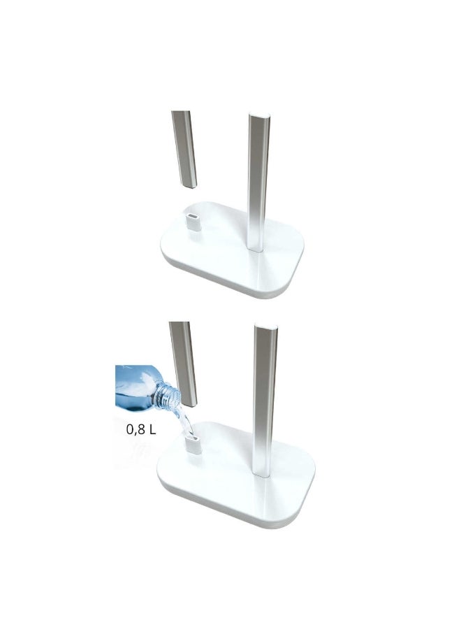 Primanova Sui Sturdy Base Rust Resistant Toilet Paper Holder White and Silver 73 x 25 x 16 cm  - Image 3