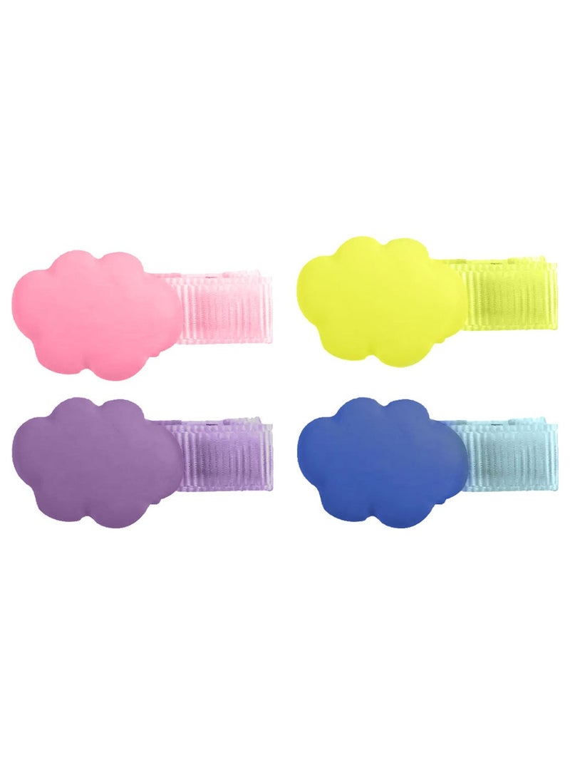 MARGOUN 4 Packs For Hair Clips Cloud Ornaments Colourful Flatback Polymer Cloud Clips - Image 1
