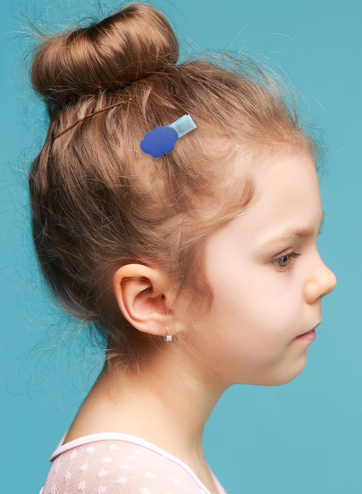 MARGOUN 4 Packs For Hair Clips Cloud Ornaments Colourful Flatback Polymer Cloud Clips - Image 3