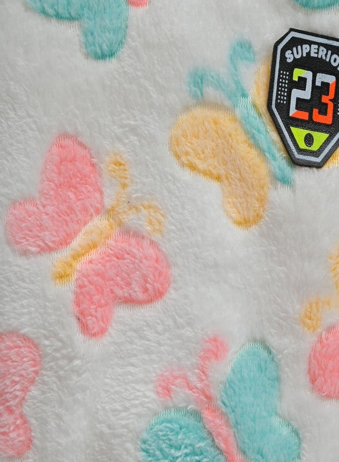 FIRST DREAM Toddler Infant Baby Boy Girl Fall Winter Fleece Butterfly Print Outfits Pullover Sweater Tops and Pants Warm Clothes Set Suitable for 1-2 Years - Image 4