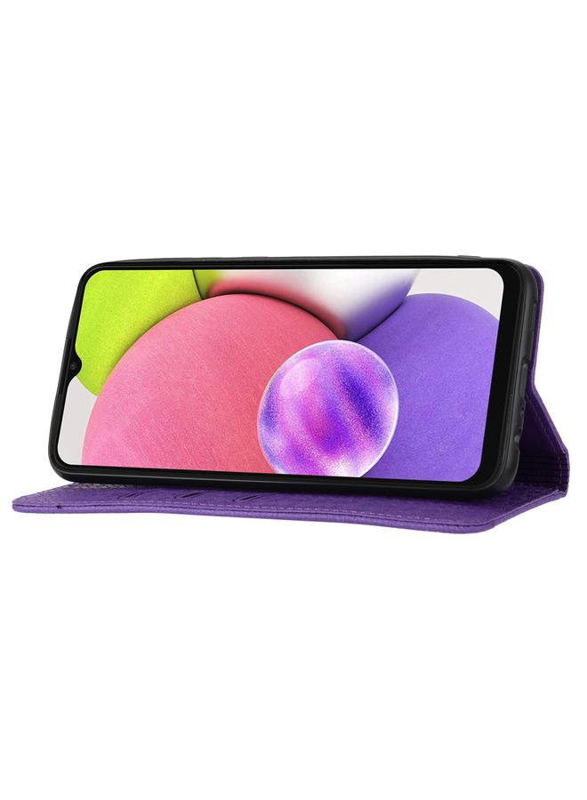 اس-توب جراب لهاتف Samsung Galaxy A03 إصدار الاتحاد الأوروبي، جراب هاتف من الجلد الصناعي بخياطة منسوجة مغناطيسية أفقية - Image 5