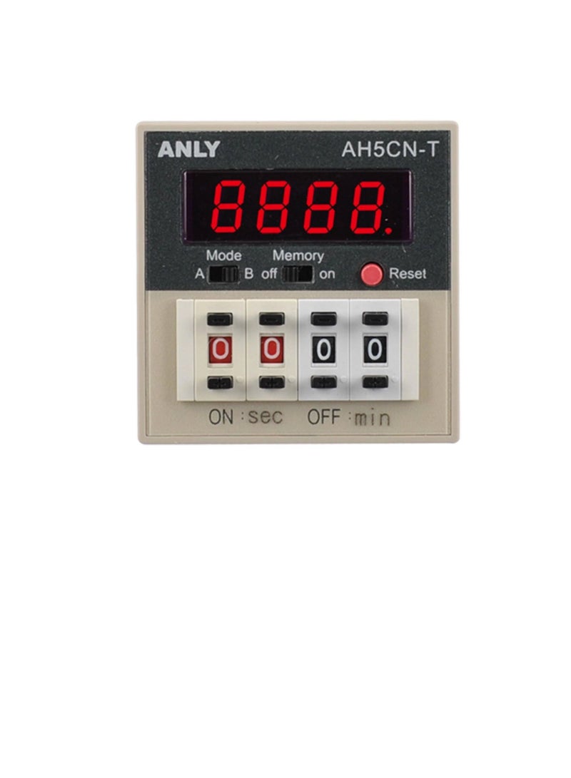ANLY Digital Twin Timer 8Pin 100-240V AC/DC AH5CN-T  - Image 1
