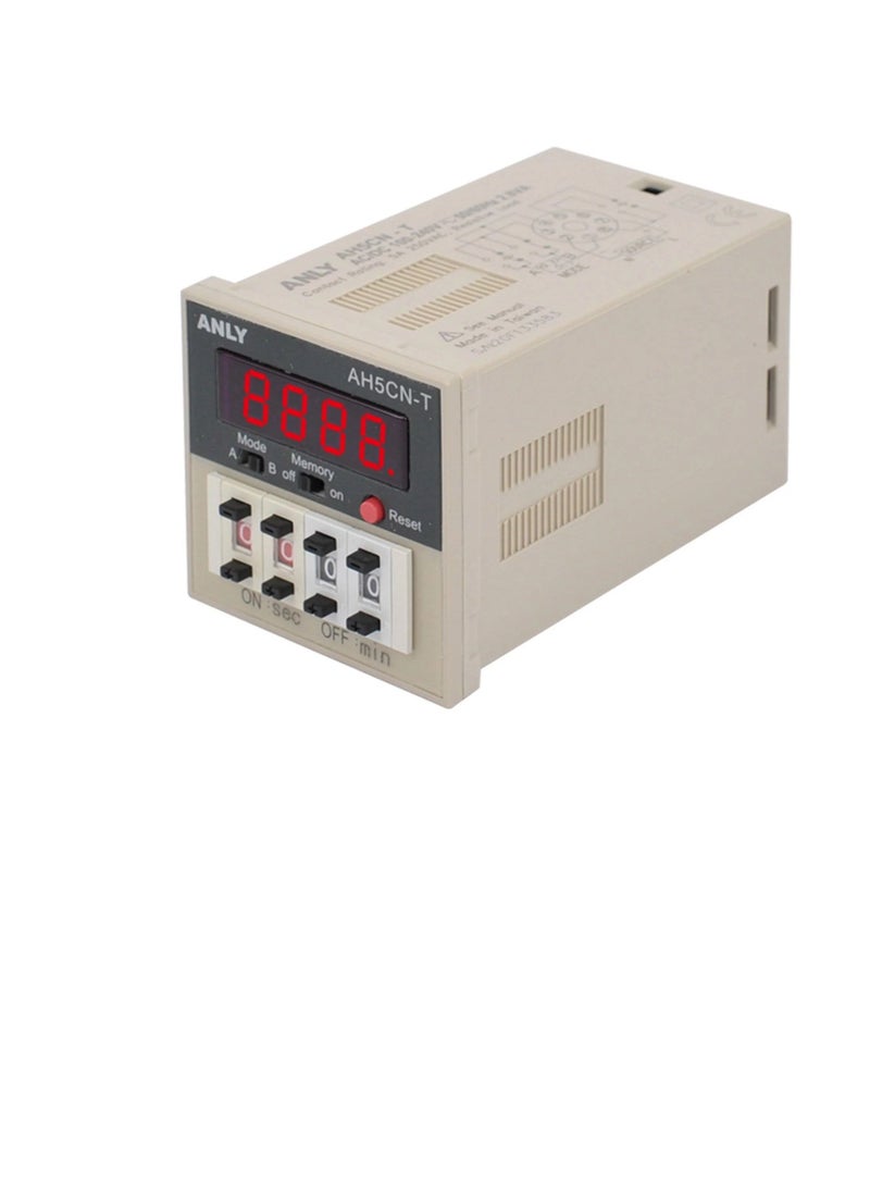 ANLY Digital Twin Timer 8Pin 100-240V AC/DC AH5CN-T  - Image 3