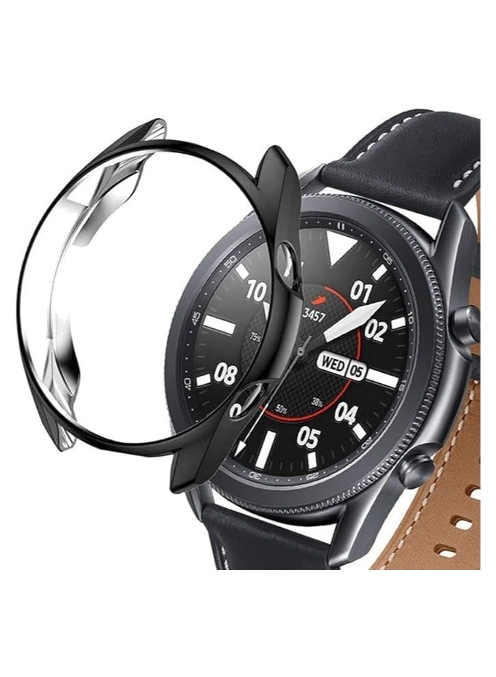 ELMO3EZZ Case Compatible with Samsung Galaxy Watch 3 45mm Case All-Around Screen Protector Watch Soft TPU Shockproof Cover Slim Guard Thin Bumper Shell Protector (Black) - Image 1