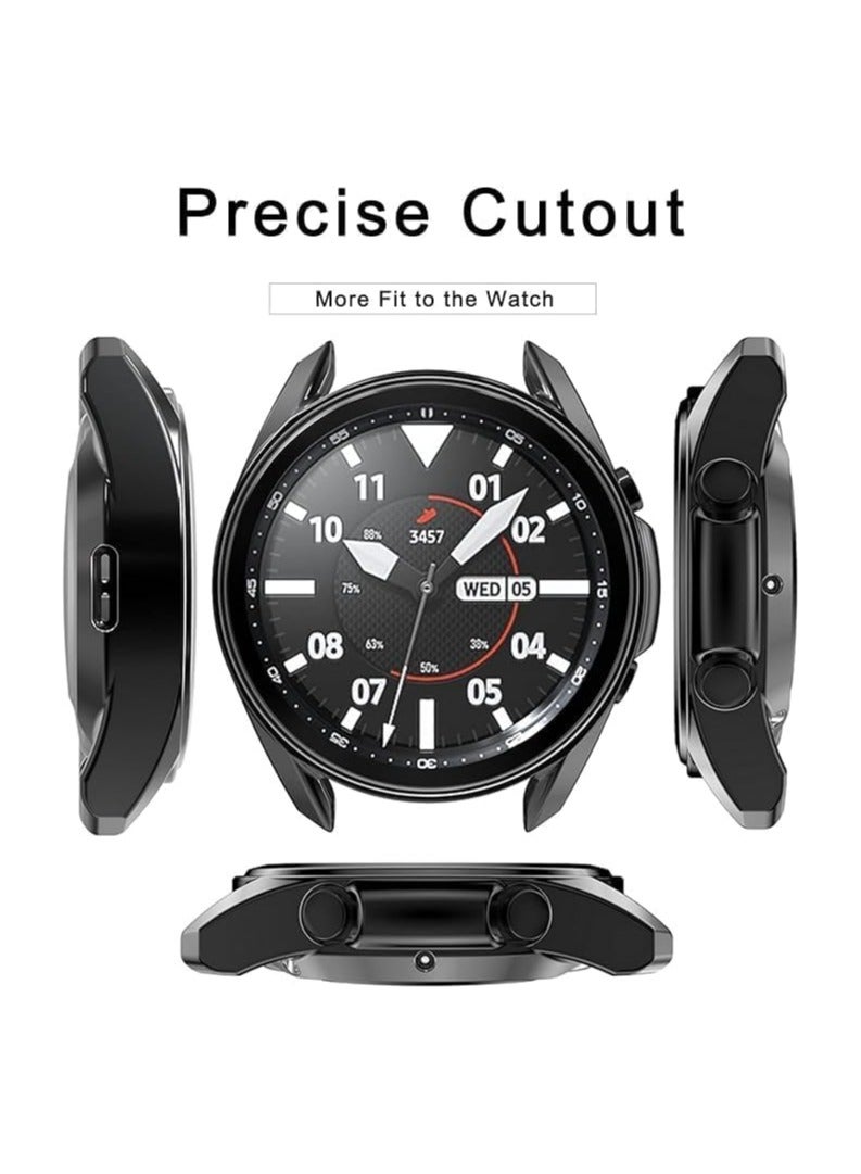 ELMO3EZZ Case Compatible with Samsung Galaxy Watch 3 45mm Case All-Around Screen Protector Watch Soft TPU Shockproof Cover Slim Guard Thin Bumper Shell Protector (Black) - Image 3