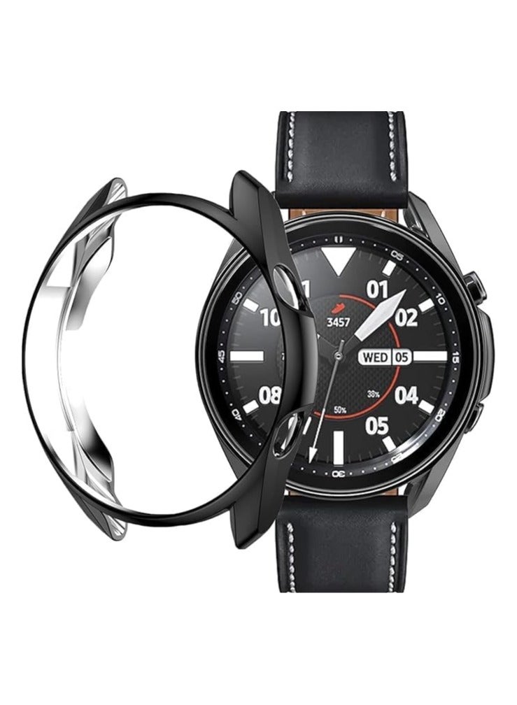 ELMO3EZZ Case Compatible with Samsung Galaxy Watch 3 45mm Case All-Around Screen Protector Watch Soft TPU Shockproof Cover Slim Guard Thin Bumper Shell Protector (Black) - Image 2