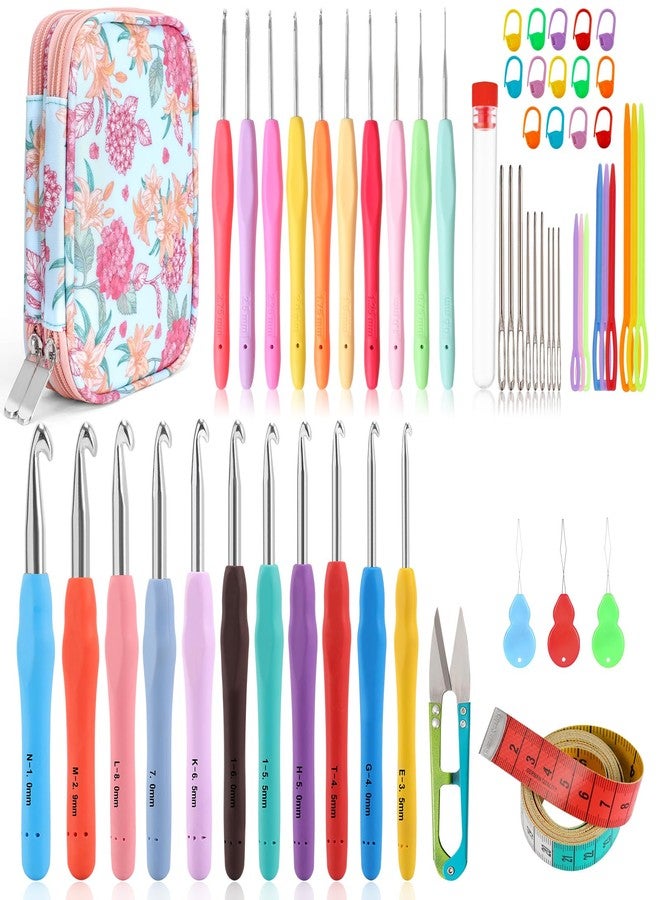 Vodiye Crochet Hooks, Ergonomic Handle Crochet Hooks Set, Comfortable Crochet Hooks and Crochet Needle Accessories (Crochet hooks - B 2.0) - Image 1