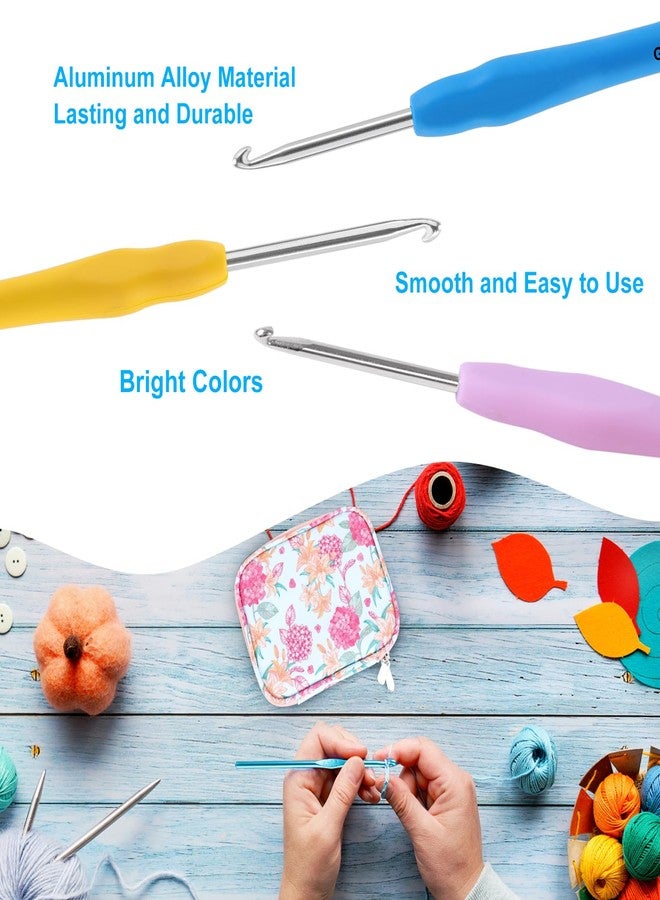 Vodiye Crochet Hooks, Ergonomic Handle Crochet Hooks Set, Comfortable Crochet Hooks and Crochet Needle Accessories (Crochet hooks - B 2.0) - Image 3
