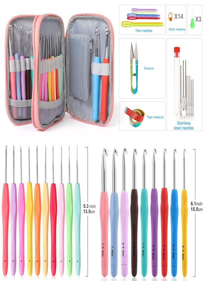 Vodiye Crochet Hooks, Ergonomic Handle Crochet Hooks Set, Comfortable Crochet Hooks and Crochet Needle Accessories (Crochet hooks - B 2.0) - Image 2