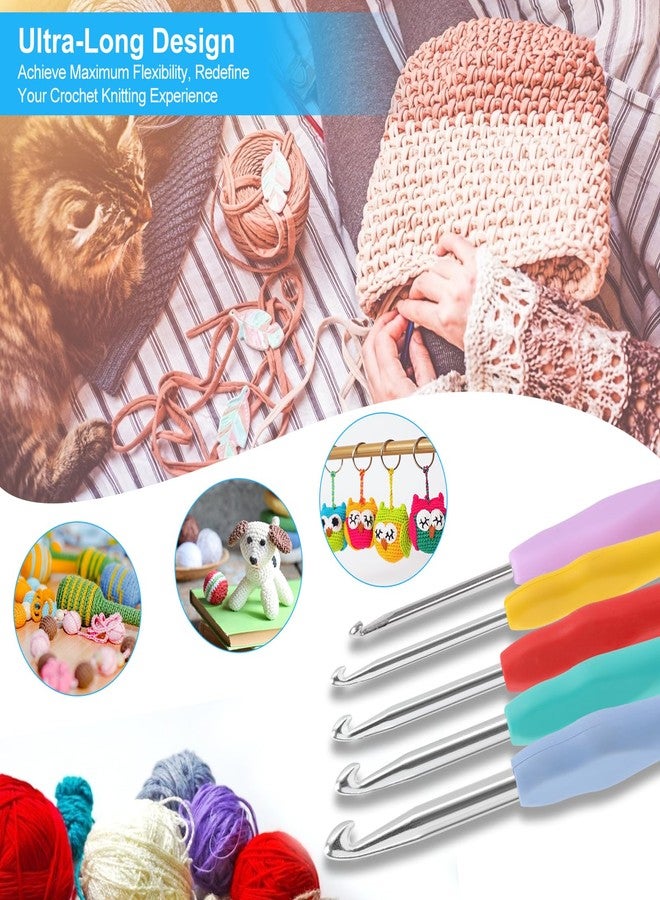 Vodiye Crochet Hooks, Ergonomic Handle Crochet Hooks Set, Comfortable Crochet Hooks and Crochet Needle Accessories (Crochet hooks - B 2.0) - Image 5