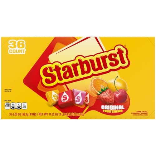 STARBURST Original Full Size Fruit Chews Chewy Candy Bulk Candy for Birthdays Road Trips Pantry 207 oz 36 Single Packs - Image 5