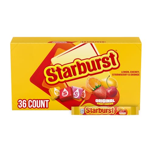 STARBURST Original Full Size Fruit Chews Chewy Candy Bulk Candy for Birthdays Road Trips Pantry 207 oz 36 Single Packs - Image 1