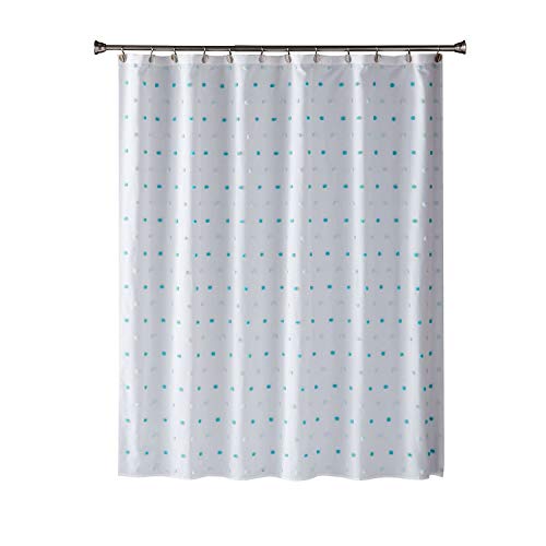 SKL Home Colorful Dot Fabric Shower Curtain, Aqua 72"x72" - Image 1