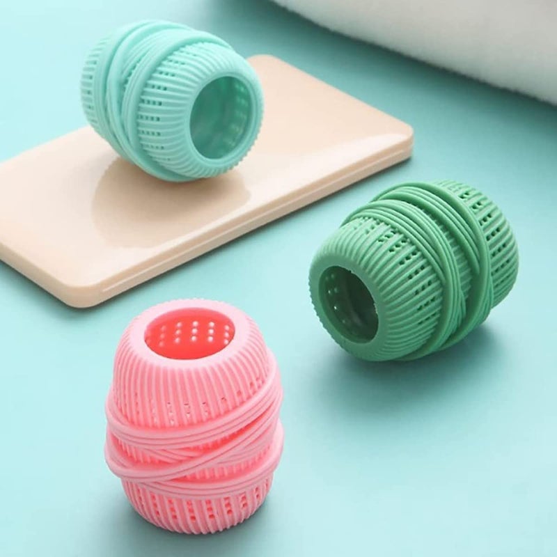 HENIJ 3 PCS Colorful Laundry Ball AntiWinding Laundry Scrubbing Balls Laundry Cleaning Ball Washing Machine Balls Dryer Ball Laundry Dryer MIX COLOR - Image 5