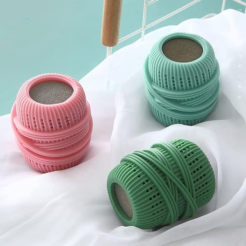 HENIJ 3 PCS Colorful Laundry Ball AntiWinding Laundry Scrubbing Balls Laundry Cleaning Ball Washing Machine Balls Dryer Ball Laundry Dryer MIX COLOR - Image 1