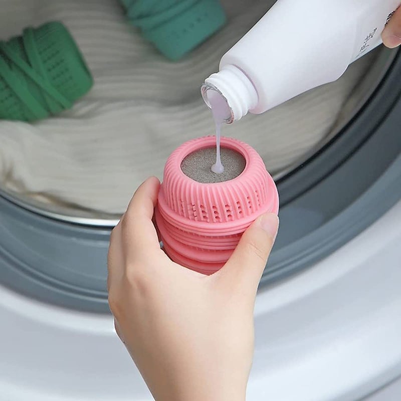 HENIJ 3 PCS Colorful Laundry Ball AntiWinding Laundry Scrubbing Balls Laundry Cleaning Ball Washing Machine Balls Dryer Ball Laundry Dryer MIX COLOR - Image 4
