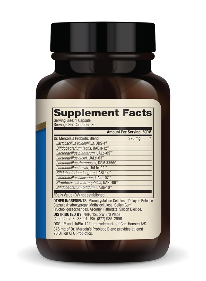 دكتور ميركولا البروبيوتيك الكامل 70 مليار CFU 30 كبسولة - Image 2