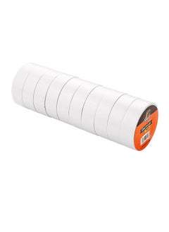 LAWAZIM Snail Electrical Tape - 10 Piece White - Strong Adhesive, Weather Resistant, Stretchable, and Easy to Tear Insulation Tape - Ideal for Wiring, Repairs, Automotive, DIY, and Multipurpose Use  - Image 2