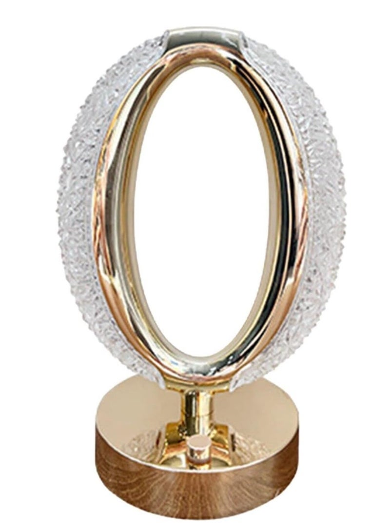 ELTRAZONE "ELTRAZONE Crystal Diamond Table Lamp – Round Oval Nightlight with Type-C Charging and Tricolor Dimming" - Image 1