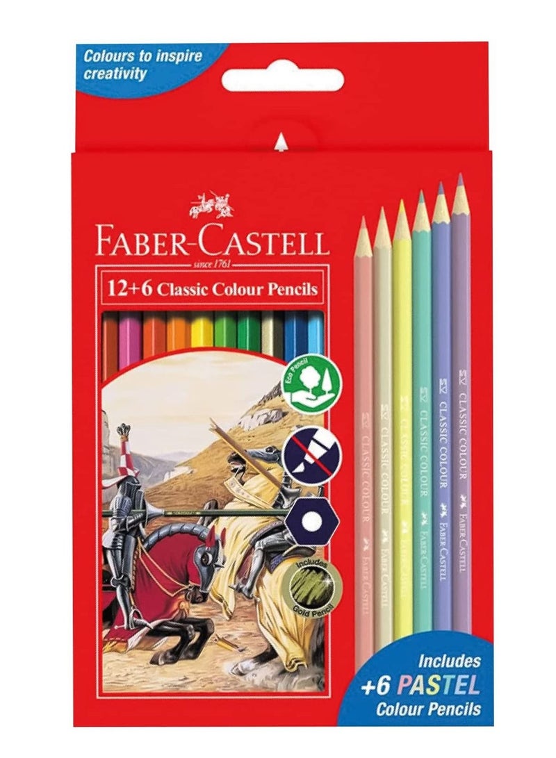 18-Piece Classic Colour Pencils Multicolour