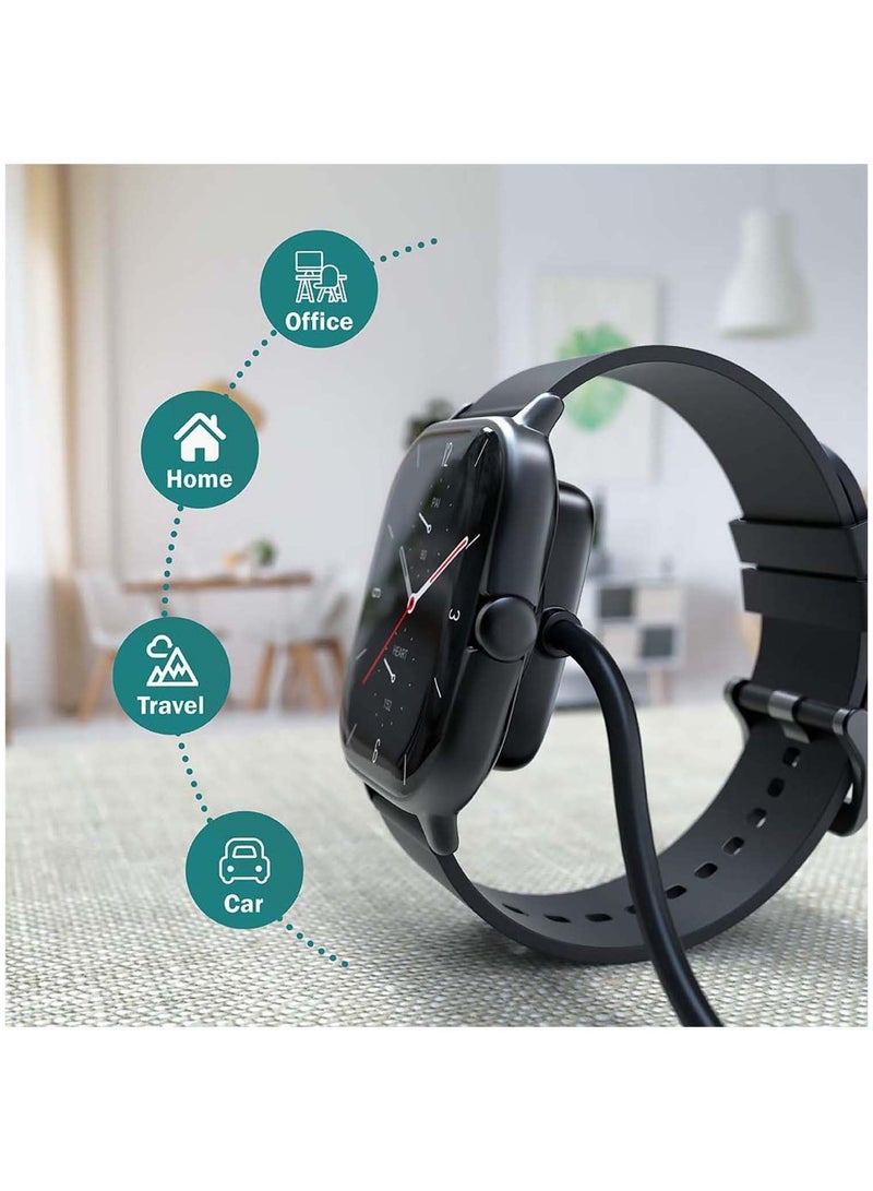 SYOSI Watch Charger for Amazfit GTR 2, GTR 2e, GTR 2 eSIM, GTS 2 Mini, GTS 2e, BIP U, BIP U Pro, Pop Pro, Zepp E, Zepp Z,T-Rex Pro - USB Charging Cable 3.3ft /100cm - Smartwatch Accessories - Image 5