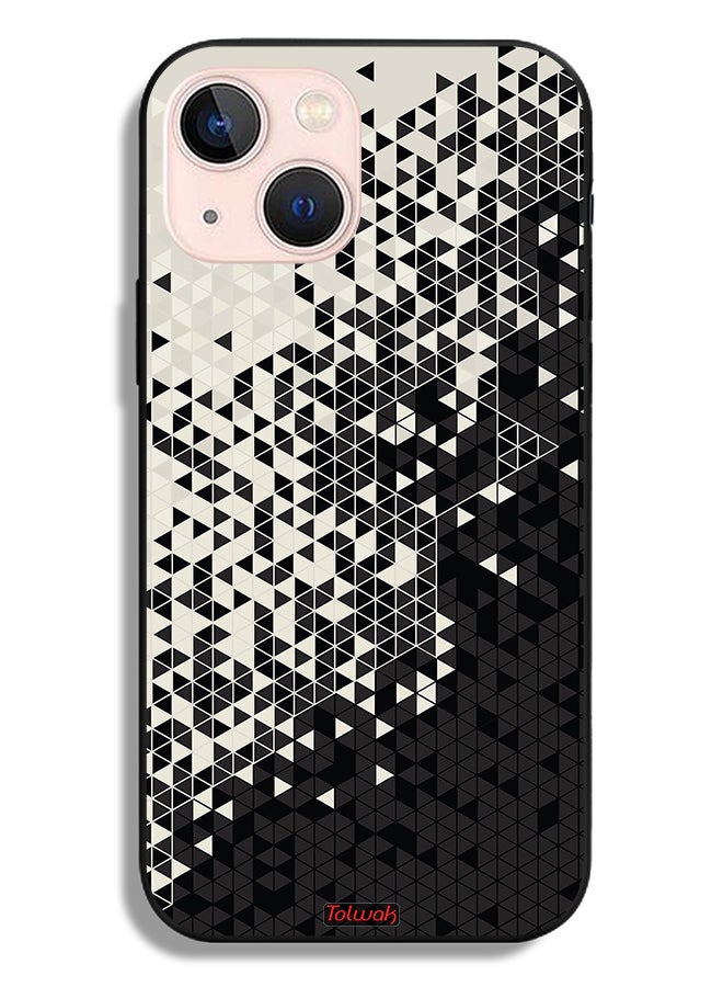 Tolwak Apple iPhone 13 mini Protective Case Pattern Digital Art Triangle - Image 2