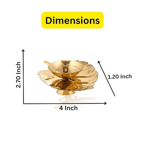 Craftvatika Leaf Brass Diya Set of 16 for Home Office Puja Decor Leaf Diya Brass Leaf diyas for Pooja Room Leaf Shaped Brass Diya for Home Diwali Decoration Gift Items - Image 2