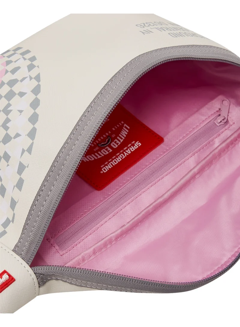 SPRAYGROUND CREAM CHECK SHARK CENTRAL CROSSBODY