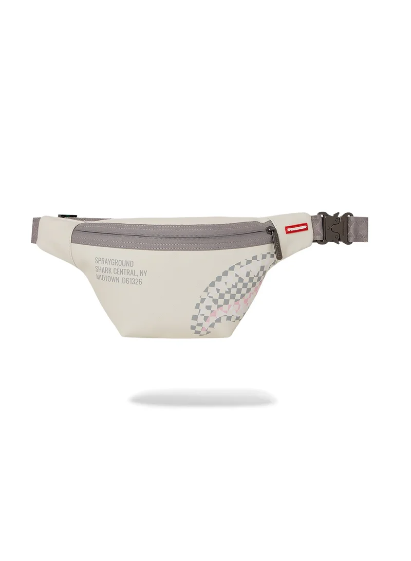 SPRAYGROUND CREAM CHECK SHARK CENTRAL CROSSBODY