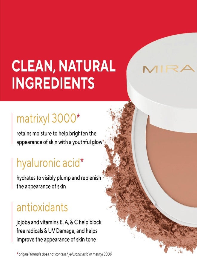 Mirabella Invincible Pure Pressed Powder Foundation - Buildable Mineral Makeup & Blurring Setting Powder for All Skin Types - HD Matte Finishing - Deep D14 - Image 5