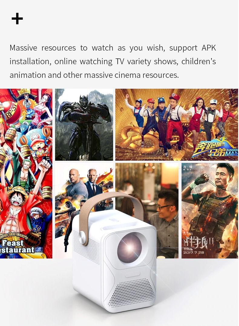 Umiio Portable HD WiFi Theatre Android TV Projector System For FIFA Special Indoor Outdoor Use  - Image 2