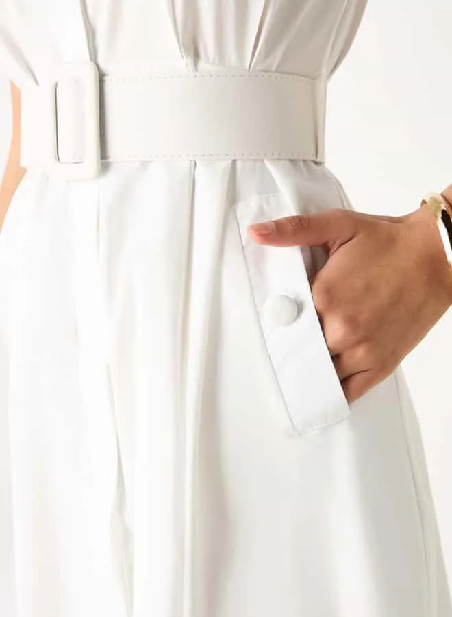 2Xtremz Belted Poplin Shirt Dress